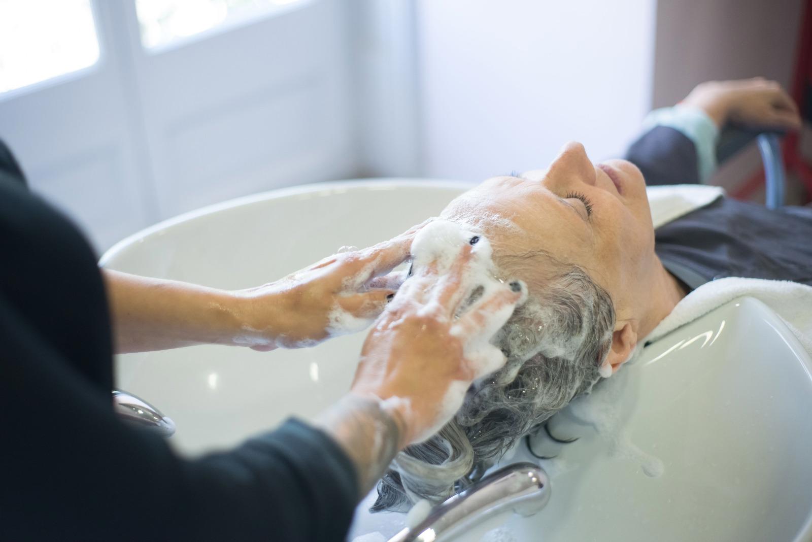 Scalp cleansing treatment at Luxe Luminary Spa