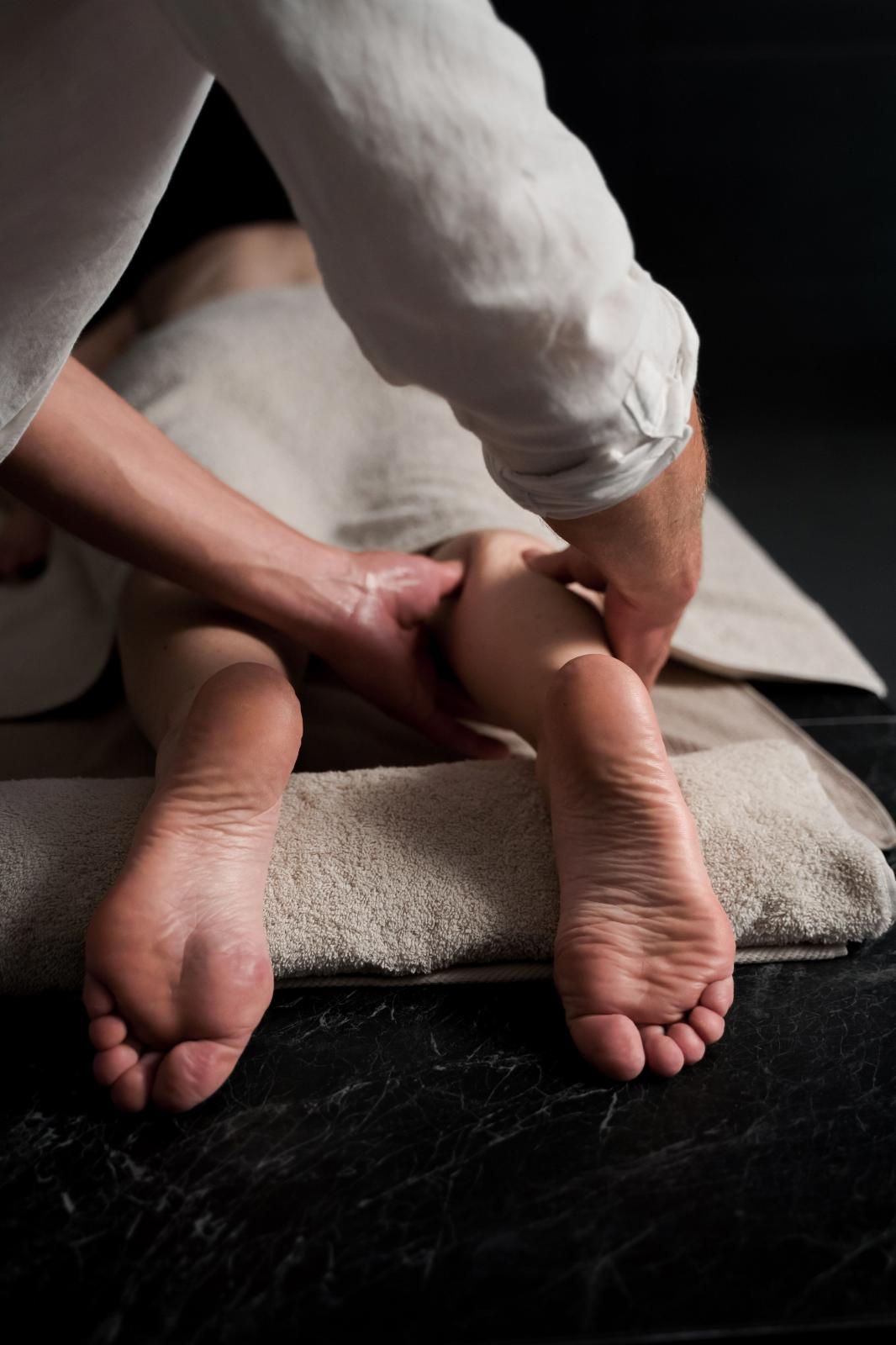 Therapeutic foot massage at Luxe Luminary Spa in Los Angeles