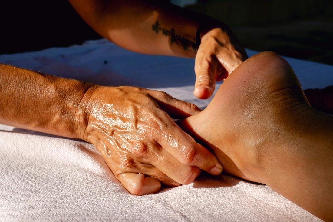Relaxing foot massage in a Los Angeles spa