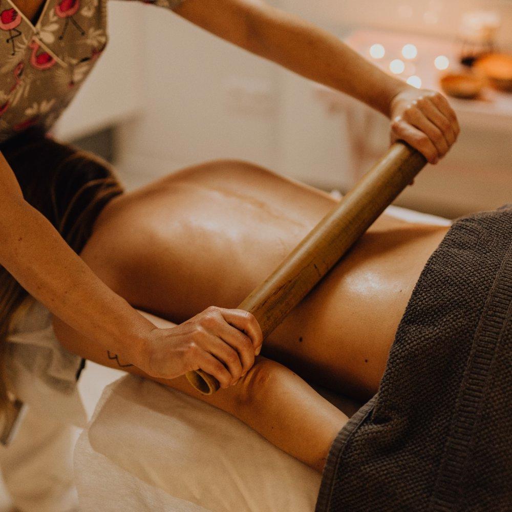 Precision blade therapy with bamboo tool in Los Angeles