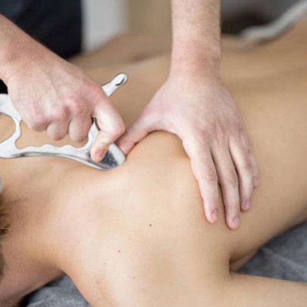 Stainless steel gua sha blade therapy in Los Angeles