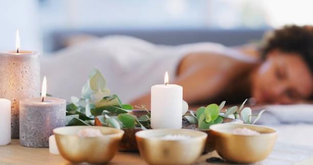 Candlelit relaxation after a body spa treatment in Los Angeles